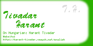 tivadar harant business card